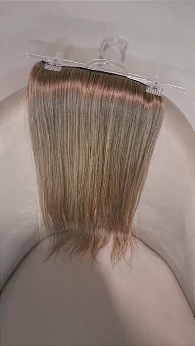 Aplique Tic Tac Loiro Pérolado 90G Cabelo humano Vietnamita