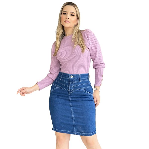 Saia Jeans Evangélica Secretária  nm875