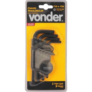 JG CH TORX T10AT50 9PCS VONDER