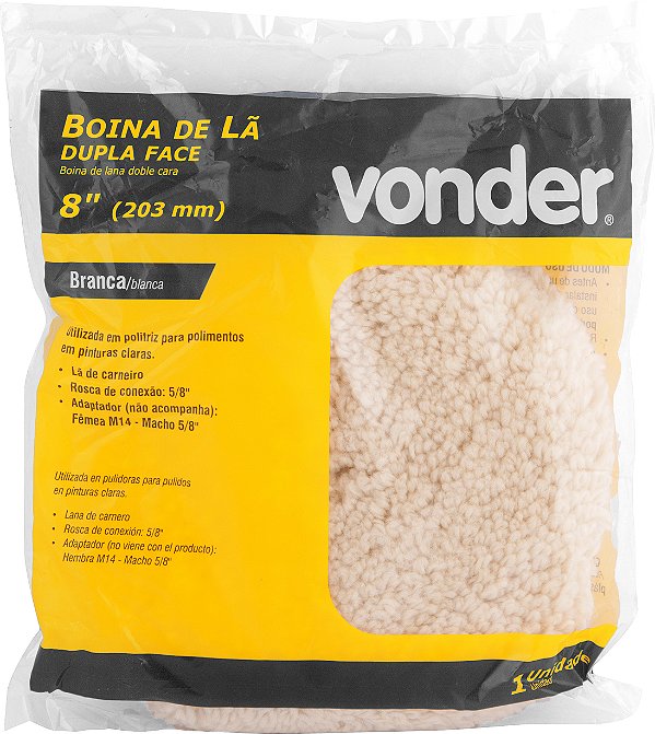 BOINA POLIMENTO 8" DUPLA FACE VONDER
