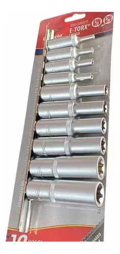 JG CH SOQ TORX FEMEA E4-E20 10PCS CORNETA LONGA
