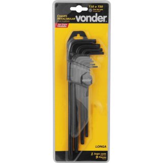 JG CH TORX T10AT50 LONGA 9PCS VONDER