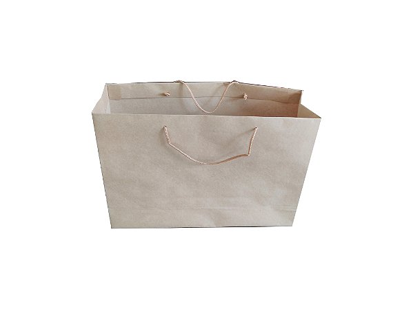 Sacolas de papel kraft 180g 22x10x25cm - Pct c/50