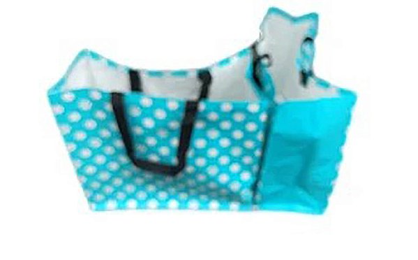 Sacola de Ráfia Retornável PET 35x40x18 cm  - Pct c/25