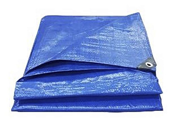 Lona plástica multiuso 7X6m azul c/ilhós Pct c/1