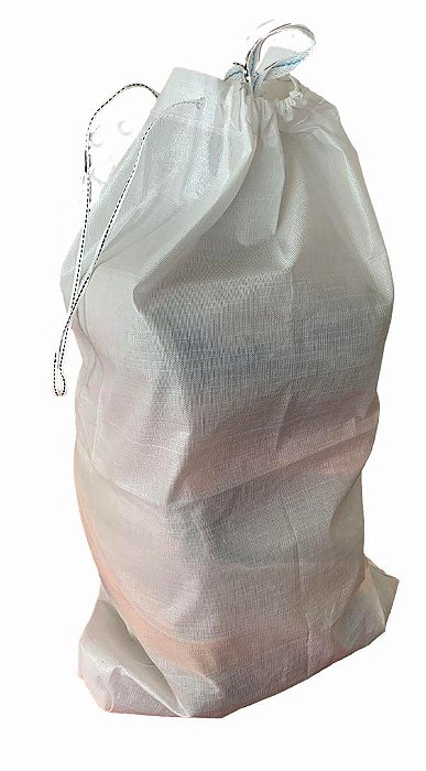 Sacos de Ráfia p/Lavanderia HB 60x90cm c/cadarço e alça - Pct c/10