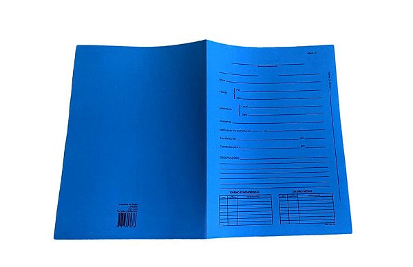 Pasta Modelo 17 cor azul - Pct C/50