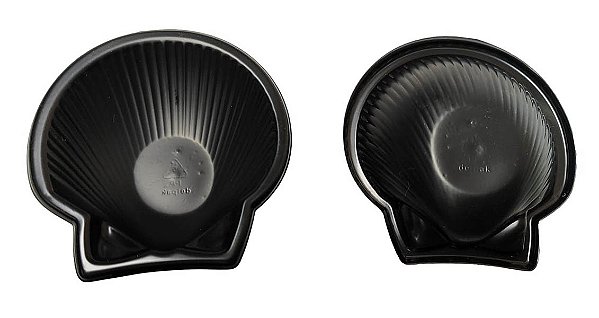 Concha PP p/casquinha de siri preta 97x97x24mm 90ml - Cx c/400