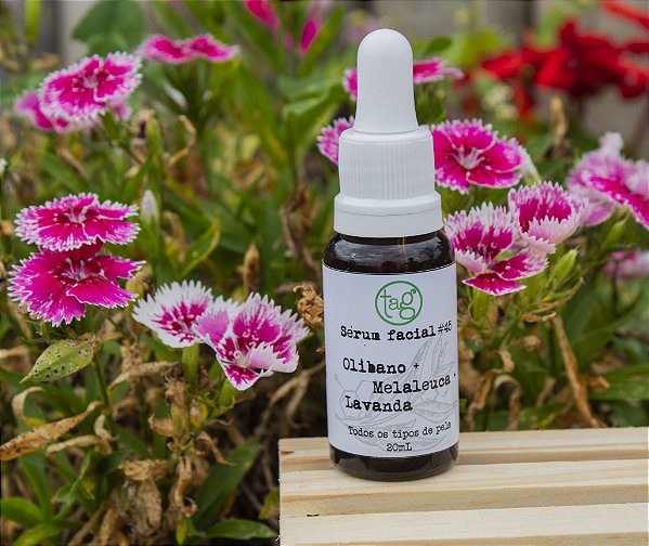 Sérum Facial #45 Olíbano + Melaleuca + Lavanda - Todos os tipos de pele
