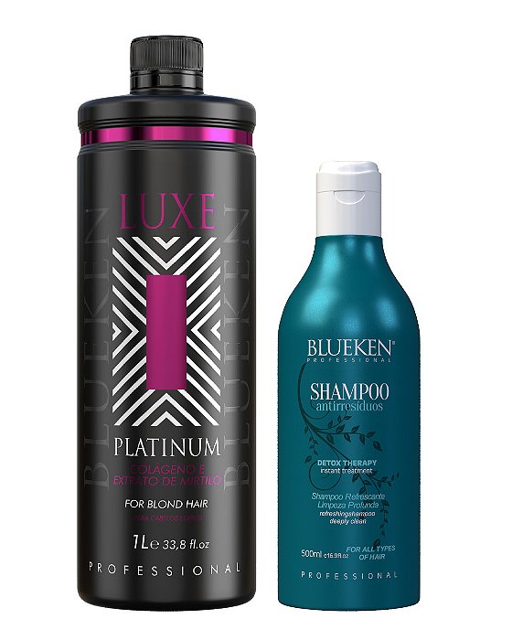 Luxe Platinum Blueken 1L + Shampoo Detox Therapy Blueken 500ML