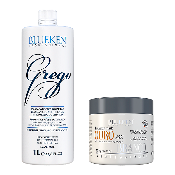 Grego Blueken 1 L + Máscara Ouro Branco Blueken 500G