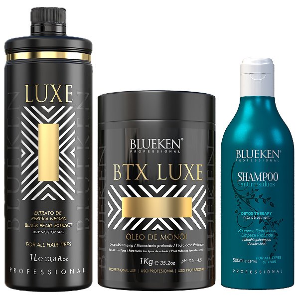 Luxe Blueken 1L + BTX Luxe 1Kg + Shampoo Detox Therapy 500Ml