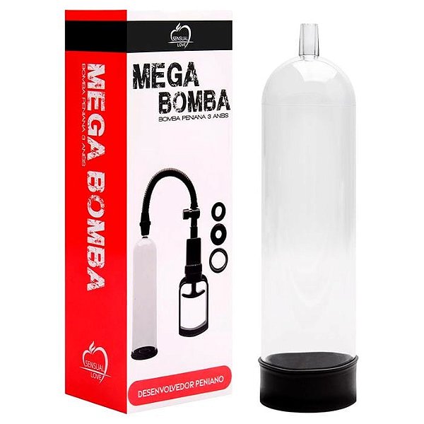 Bomba Peniana Manual Com 3 Aneis Sensual Love
