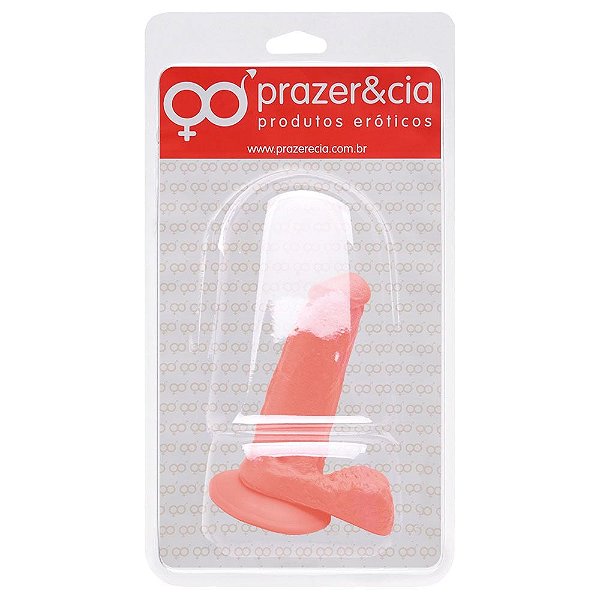 Pênis De Borracha Maciça 14 X 3,2Cm Prazer E Cia