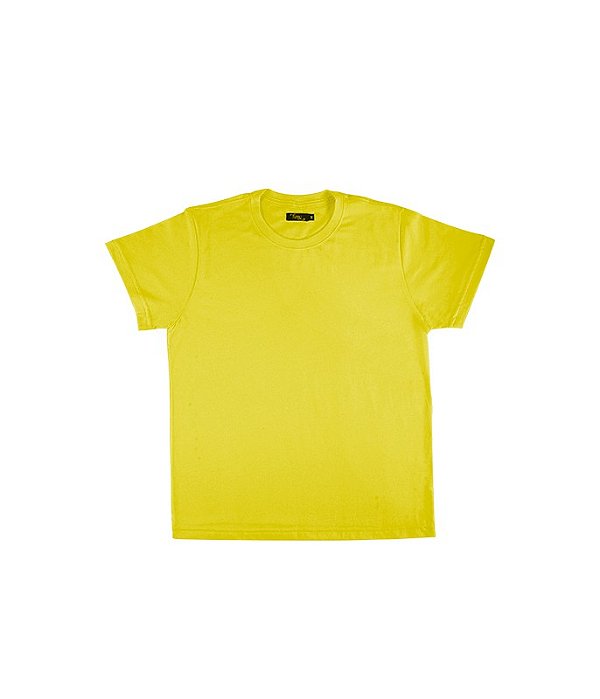 Camiseta Básica Unissex Infantil Amarela
