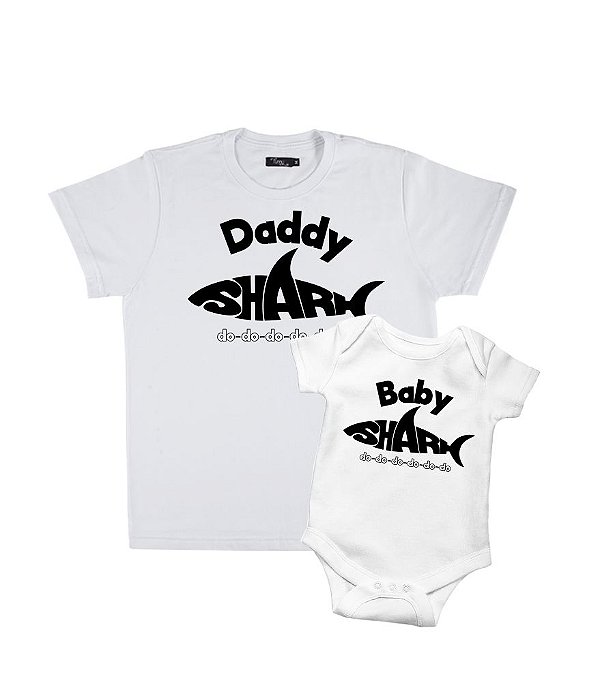 Kit Body Pai & Filho Daddy Shark & Baby Shark