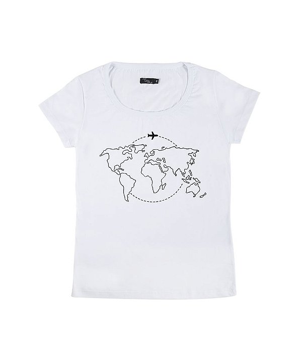 Camiseta Baby Look Feminina Traveler