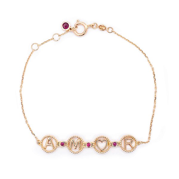 PULSEIRA AMOR COM RUBIS