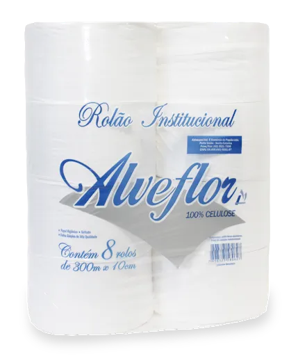 Papel higiênico Rolão 8x300m ELX Alveflor