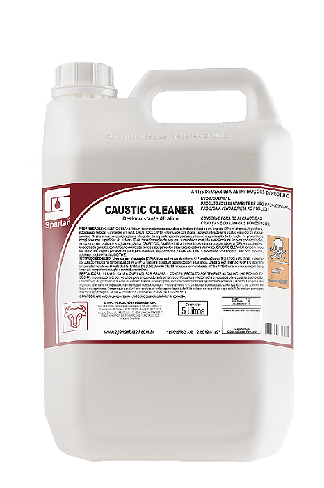Caustic Cleaner Desincrustante Alcalino CIP 5L Spartan