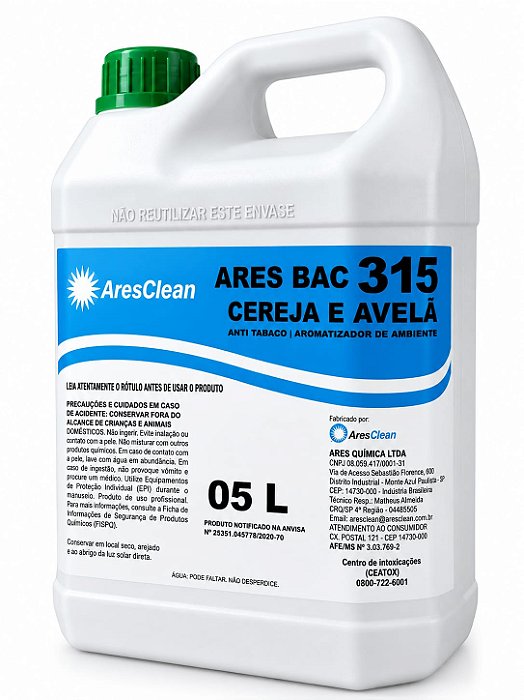 Aromatizador Cereja & Avelã 5L (5,2kg) Ares Bac - 315