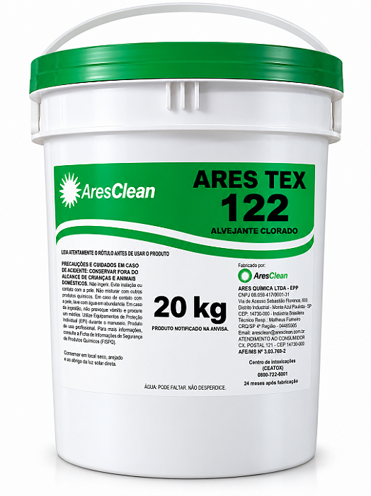 Ares Tex - 122 Alvejante Clorado Pó - 20kg (20,7kg)