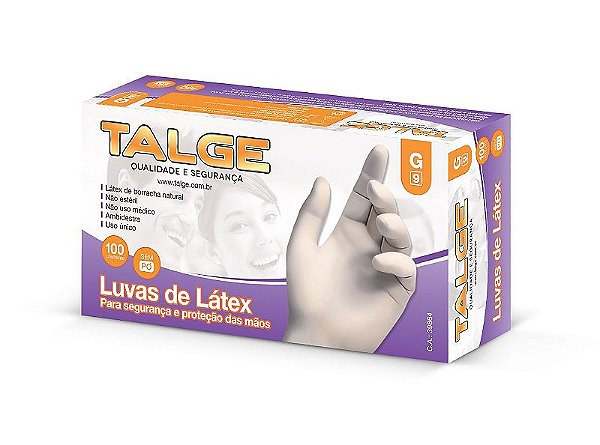 Luva Látex com Pó (PP) Talge c/100