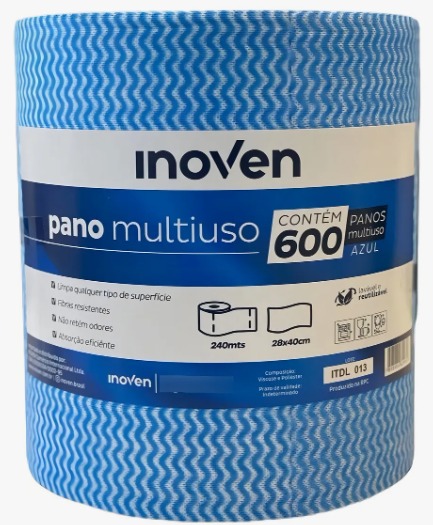 Pano Multiuso Bobina Azul 240 mts 28x40  35g- Inoven