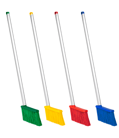 Mini Vassoura Maxi Tech Azul cabo em alumínio - Bralimpia