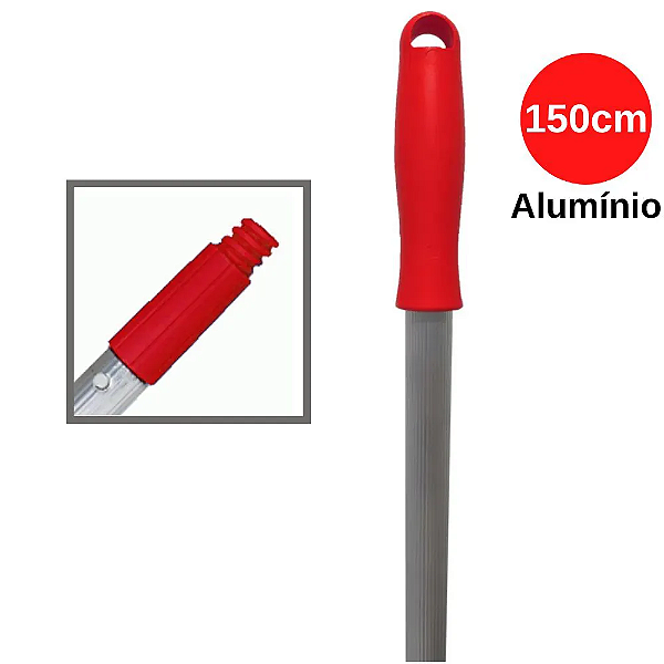 Cabo de Alumínio Manopla Color (Vermelho) 1,50cm - R2000