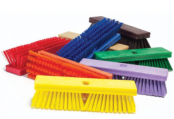 Castor - Escova para Piso Frigorífico 25,4cm Cerdas Médias - Verde 4502G