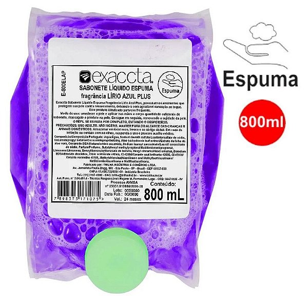 Sabonete Líquido Espuma Lírio Azul Plus Cx 6x800 ml - Trilha