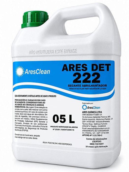 Secante Para Máquina Lavar Louças 5L (5kg) Ares Det -222