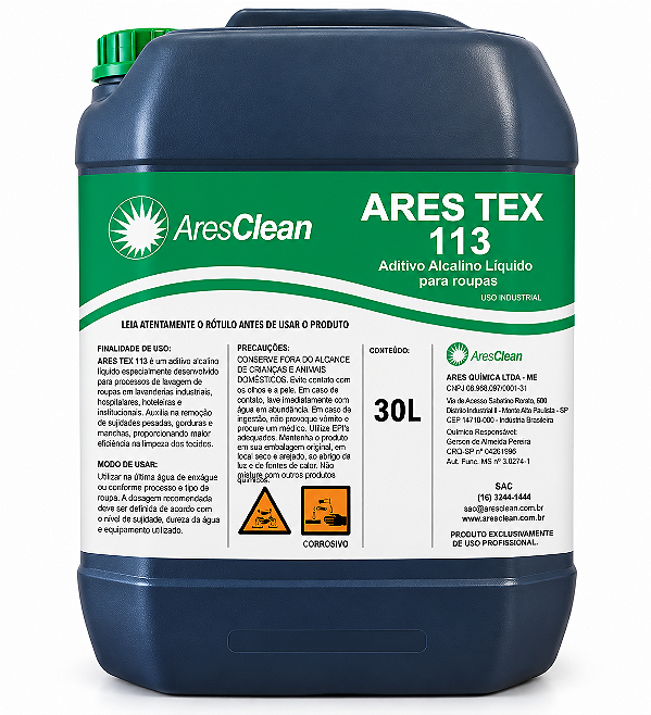 Ares tex -113 30L (37,9kg) (aditivo alcalino para roupas)