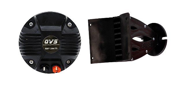 Driver Titânio QVS 244TI 80w RMS 1 polegada + Guia de Onda QVS 1325 Preto
