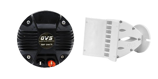 Driver Titânio QVS 244TI 80w RMS 1 polegada + Guia de Onda QVS 1325 Branco