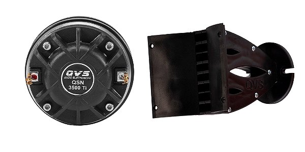 Driver Titânio QVS QSN3500TI 80w RMS Neodimio + Guia de Onda QVS 1325 Preto