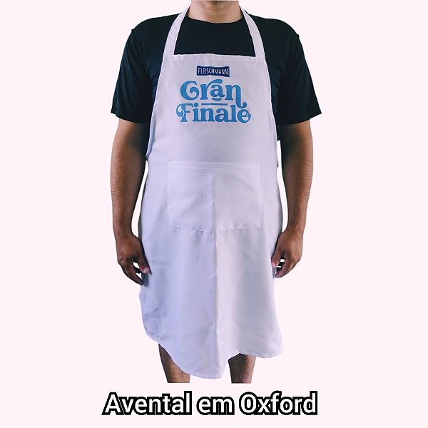 Avental Branco em Oxford