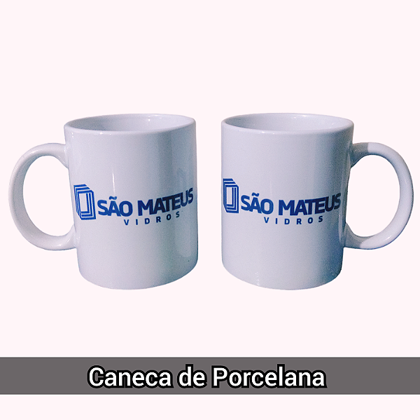 Caneca de Porcelana (Cerâmica) Branca Personalizada