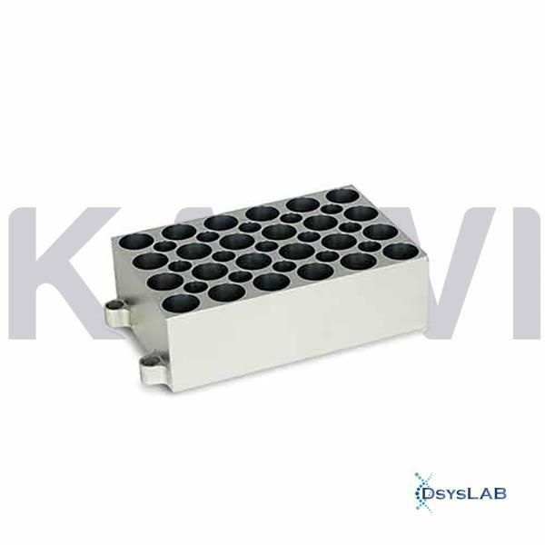 Bloco para 24 tubos de 5 ml para banho seco modelos K80-100/200, K80-01/02 e K80-120R, unidade K80-2450 (Kasvi)