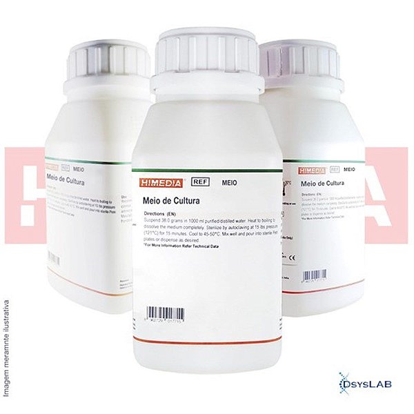 💥 Ágar lisina ferro (LIA), frasco com 500 gramas M377-500G (Himedia)