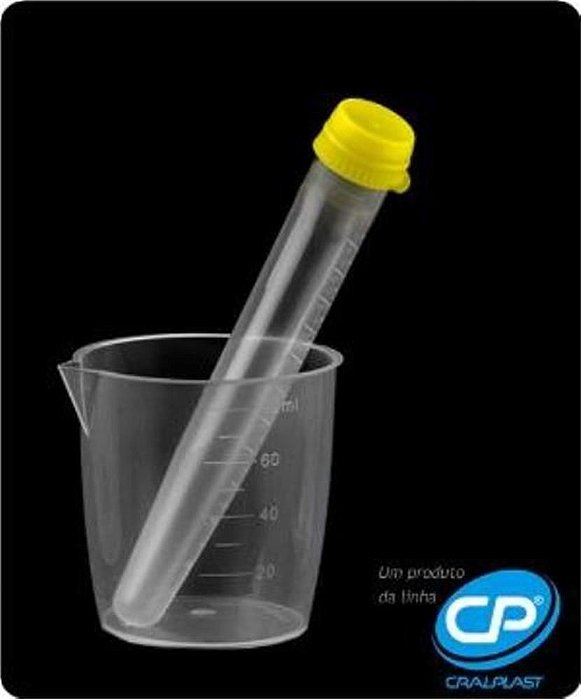 Kit de Urina com Frasco Coleta e Tubo 12 mL c/ tampa Pressão, Caixa c/ 900 unidades, mod.: KITCRALPPA2 (Cralplast)