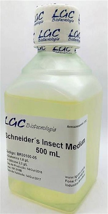 ❆ Meio Schneider para insetos, Frasco com 500 ml, mod.: BR30100-05 (LGCBio)