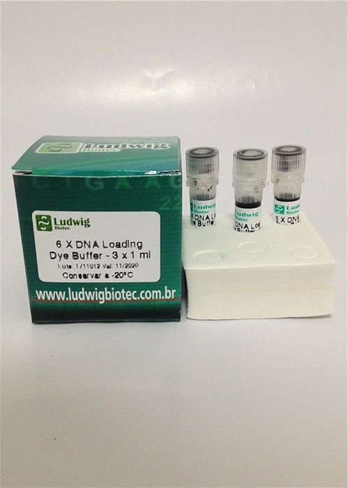 6X DNA Loading Dye Buffer, kit com 3 frascos de 1 mL 6XDNA (Ludwig)