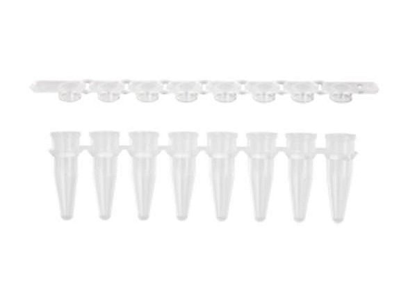 Microtubo de PCR em Tiras de 8x200 uL, Transparente, com Tampa "Snaplock", caixa com 1.250 tiras, mod.: PCR-0208-FCP-C (Axygen)