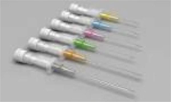 Cateter intravenoso 16G, 1,7/45mm, teflon, estéril, cor do canhão preto, Caixa com 50 unidades, mod.: CATE16GT144 (Polyon)