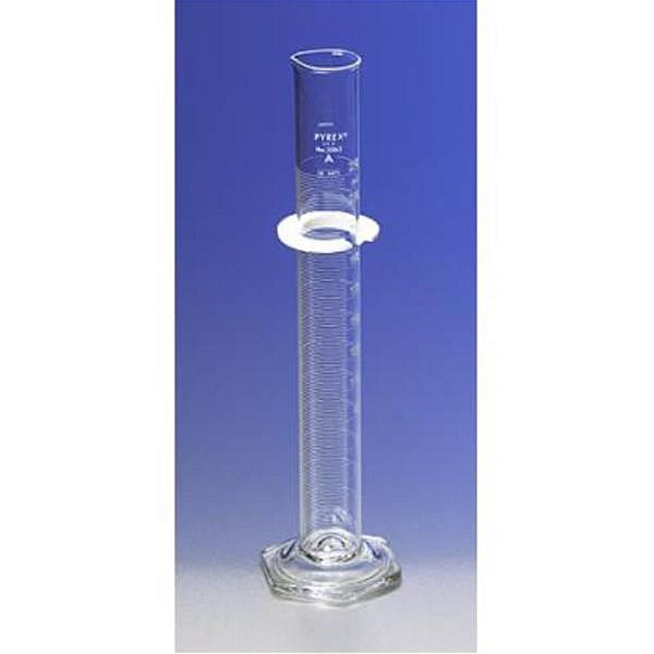 Proveta em vidro Classe A, capacidade de 10 ml, base hexagonal, unidade, mod.: 3062-10 (Pyrex)