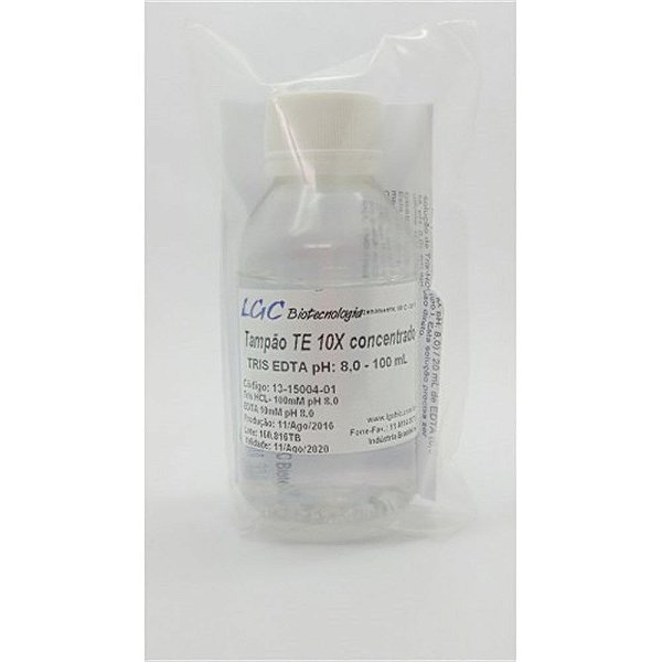 Tampão TE 10x concentrado, solução estéril, pH 8,0, frasco com 100 ml 13-15004-01 (LGCBio)