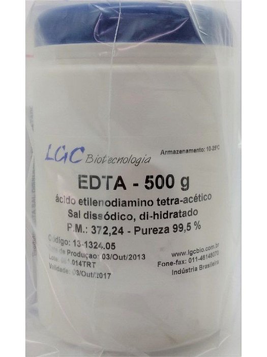 EDTA ácido etilenodiamino tetracético, di-hidratado, ultrapuro, Frasco com 100 gramas 13-1324-01 (LGCBio)