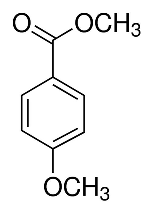 Methyl p-anisate, 99%, CAS 121-98-2, frasco com 25 gramas 253146-25G (Sigma)